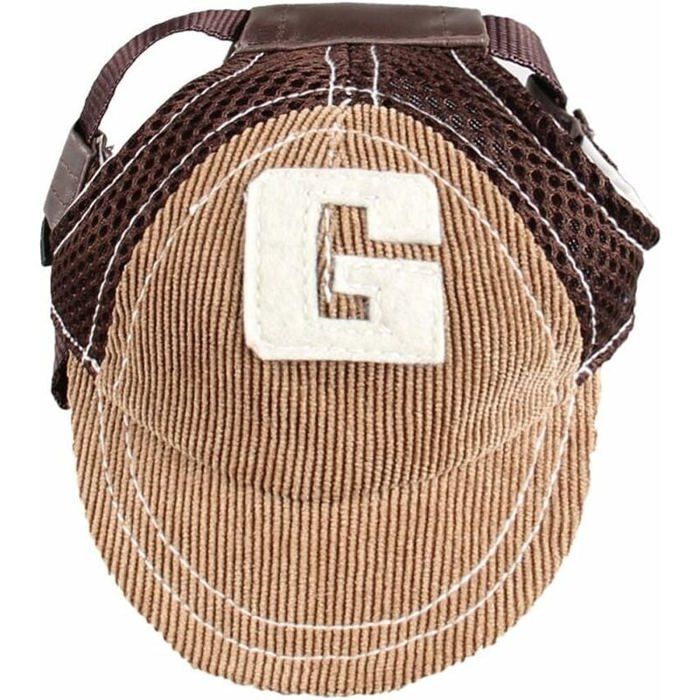 Casquette pour Chien - AUTREMENT - MOULINET - Protection dÉté - Ajustable - Marron