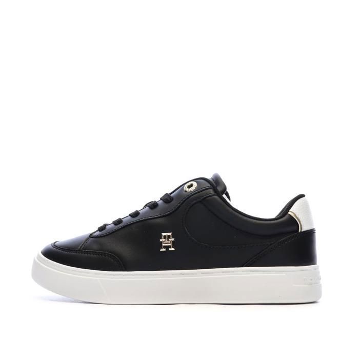 Tommy Hilfiger Baskets Noires Femme Tommy Hilfiger Essential Chic Court