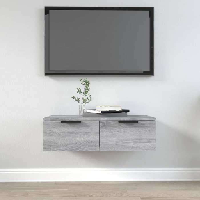 (Gris)Armoire murale /cuisine - SIGNOR - Sonoma gris 68x30x20 cm bois ingénierie 972390