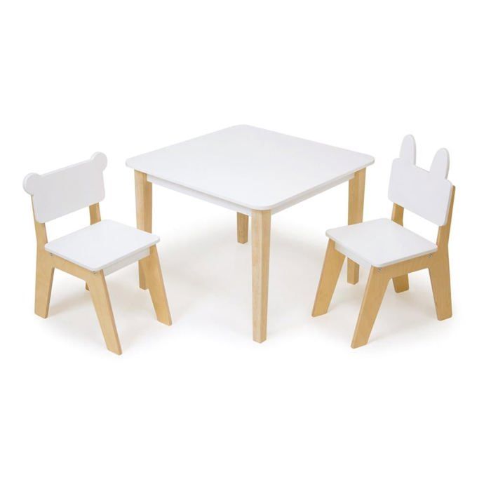 Mentari ensemble table et chaises en bois pour enfants - mobilier de jeu Mentari ensemble table et chaises en bois pour enfants - mobilier de jeu