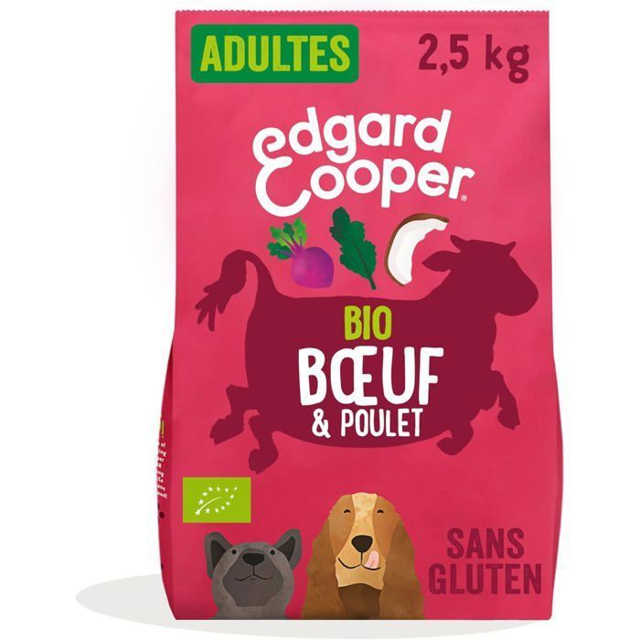 Croquettes Bio Chien - Edgard Cooper - Bœuf Bio - Sans Céréales - Hypoallergénique - 2.5Kg CROQUETTE