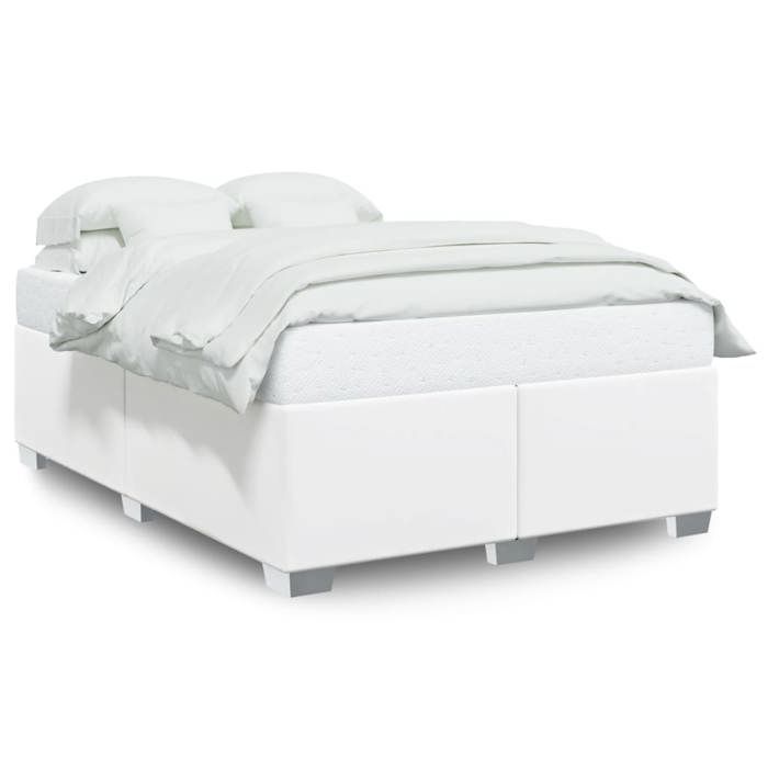Haut de gamme - Cadre de lit - sans matelas - blanc 140x190 cm - Similicuir EU03_6081860