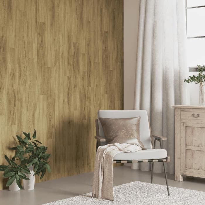 Panneaux muraux aspect bois vidaXL PVC 915x15x02 cm 412 m² Texture de bois réaliste