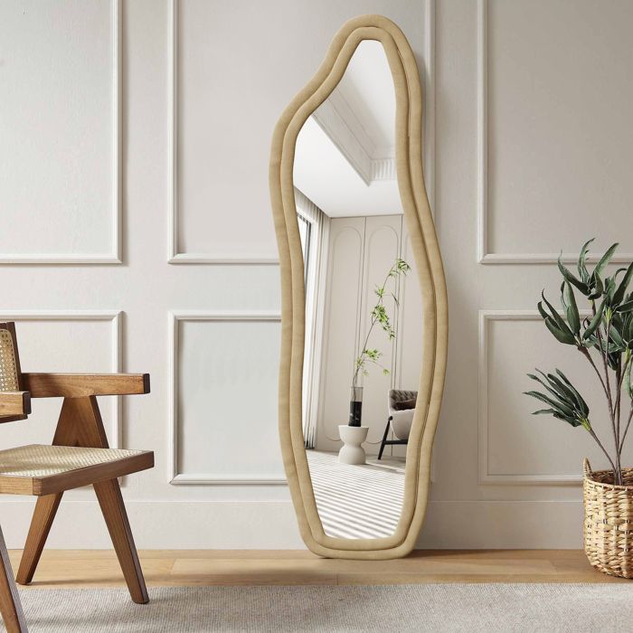 Miroir Mural Métal Doré - Cadre Vintage - Dimensions Environ 50x38 Cm - Occasion Bon état