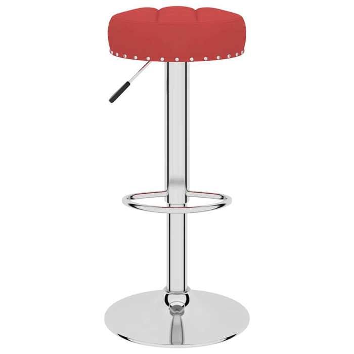 Rouge Chaises de bar - SOLOMON - (lot de 2) - Fauteuils cuisine - rouge bordeaux tissu TT436
