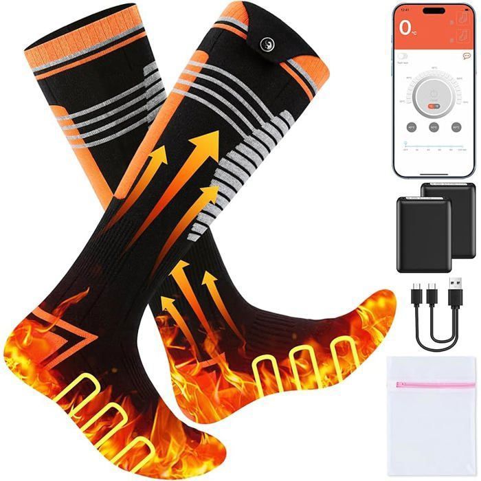 Chaussettes Chauffantes, Lavables Et Isolées – Chaussettes De Ski Chauffantes, Pour Le Ski, Les Sports D'hiver, Les Activités De Plein Air, La Maison, Les Voyages, La Famille, Les Amis