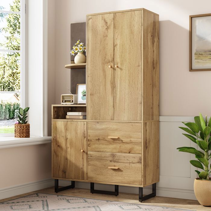 Meuble d’entrée avec miroir avec rangements Maisentiel