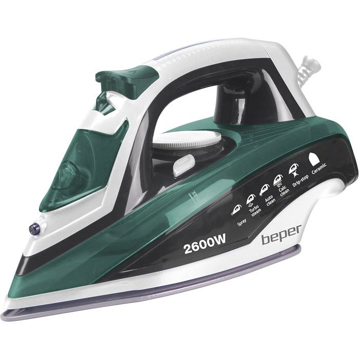 Fer à repasser multifonction - TRAHOO - 2600 W - 400 ml - Plaque acier - Repassage sec/vapeur - Température réglable - Trahoo