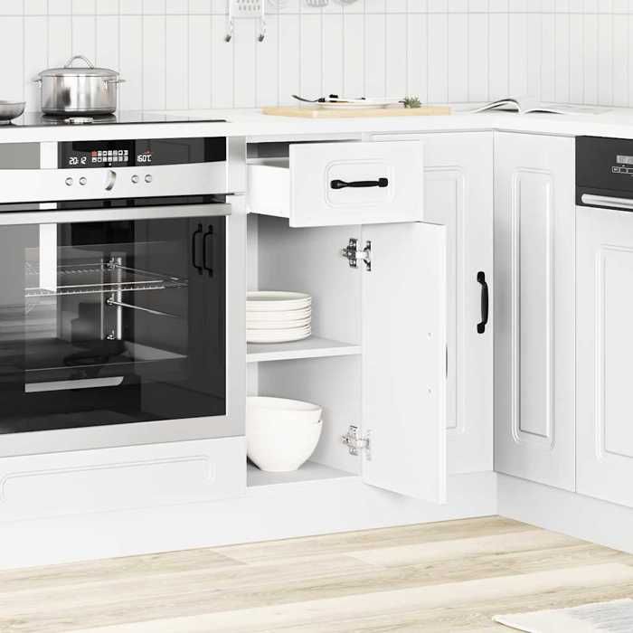 Placard de cuisine avec étagères - Black Month - Colonne de cuisine - Kalmar blanc bois dingénierie 2_6342414