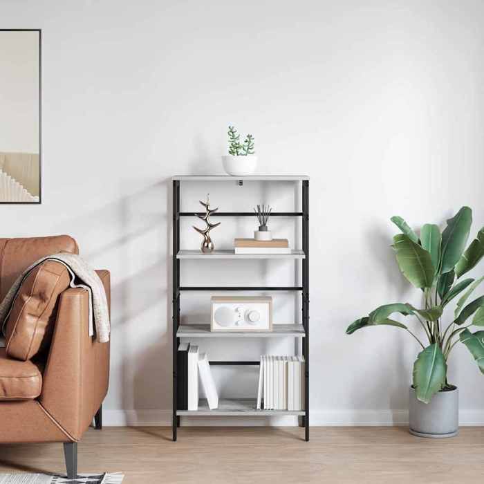 (Vente Chaude)Bibliothèque - CLOUD - Cabinet/Placard/Étagère pour livres - Gris Sonoma 60x295x115 cm - Bois dingénierie 9679520