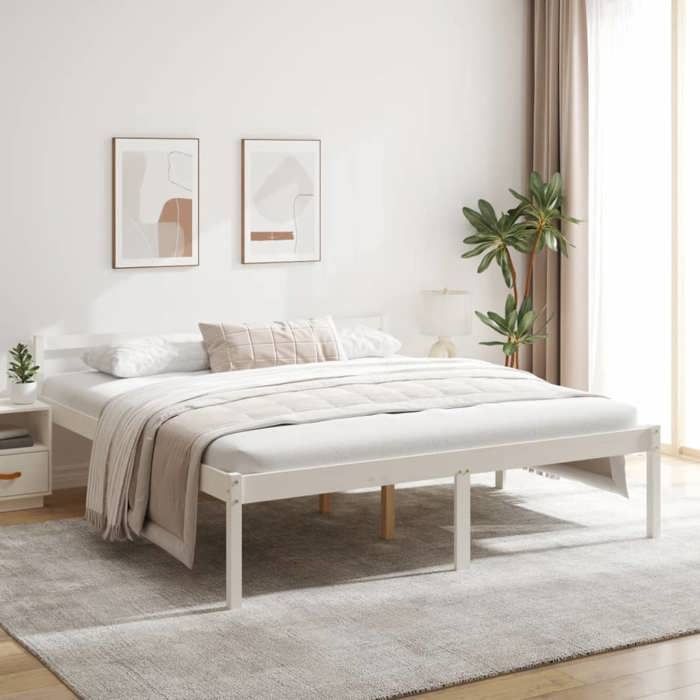 SOLO - NEUF Lit pour personne âgée sans matelas blanc 180x200cm1372 7972