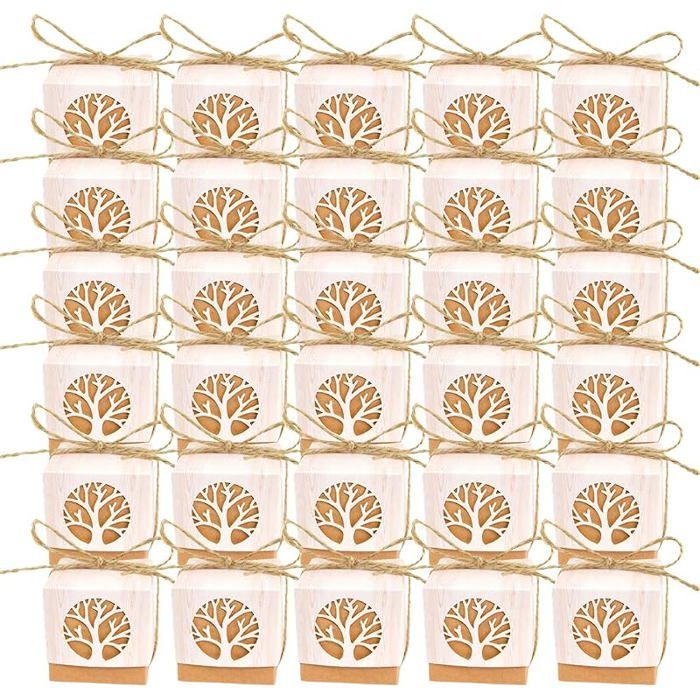 30 Ensembles Arbre de Vie et Ange GardienBoite Dragees BaptemeBoite à Dragees MariageBoite Dragees Multicolore M BOITE A DRAGEES