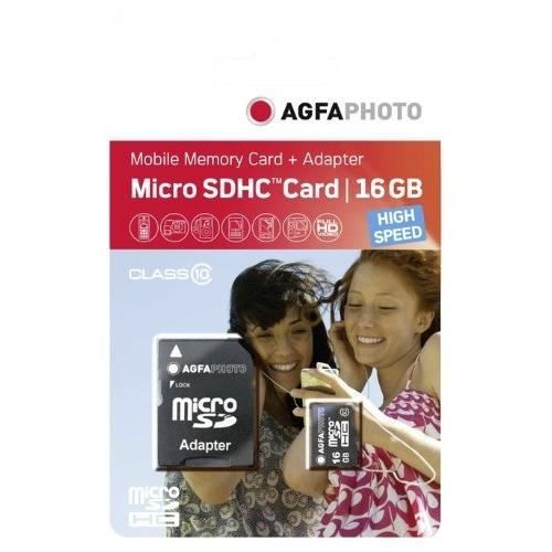 AgfaPhoto Carte mémoire microSDHC 10580 Capacité Neuf - vue 2