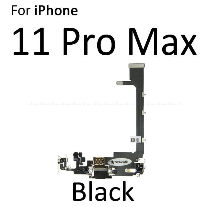 Pour 11 Pro Max Black - Station de charge inférieure pour iPhone 11 11 Pro Max, connecteur de charge USB avec