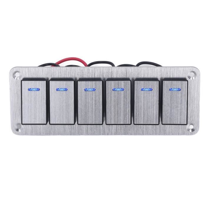 Lot De 4 Interrupteurs à Bascule Étanches 4 Broches ON-OFF - Noir Avec Led Rouge Et Vert