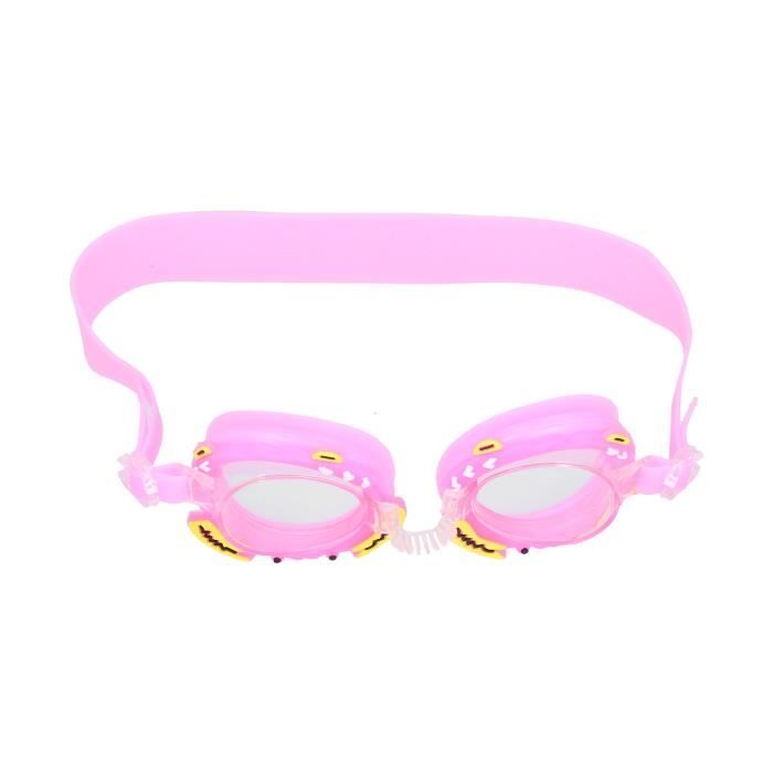 2 Pièces Bonnet Et Lunettes De Natation Enfants – Silicone, Motif Dessin Animé, Antibuée, Pour Cheveux Courts Ou Longs (Cygne)