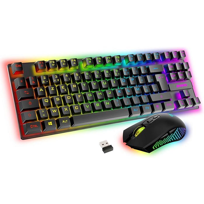 Combo Clavier + Souris Gaming Sentai C03 AKUMA – TKL, Rétroéclairé, 3200 DPI, Sans Fil - vue 6