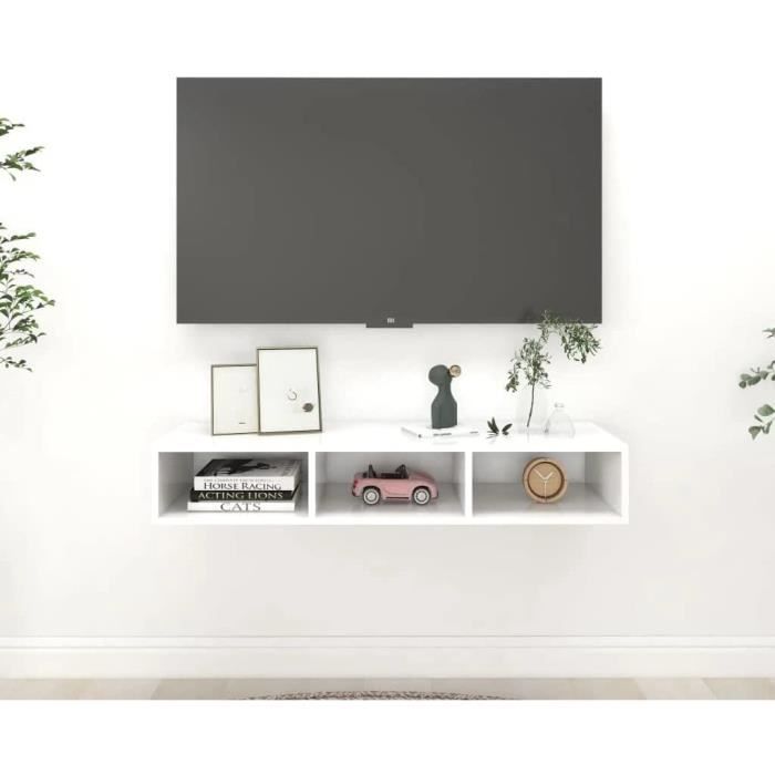 Lot De 2 étagère Murale,étagère Flottante De Cd,pour Cuisine,salle De Bain 90x22.9x3.8cm,gris Chêne