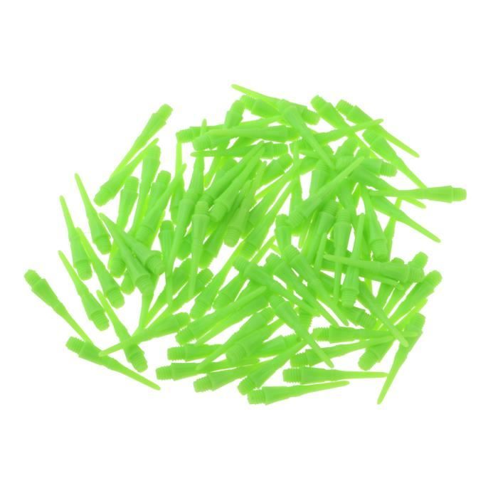 Accessoires Fléchettes Professionnelles 100 Pointes De Fléchettes En Plastique - Filetage 2BA - Pour Cibles électroniques - Couleurs Assorties Cible Flechette Electronique