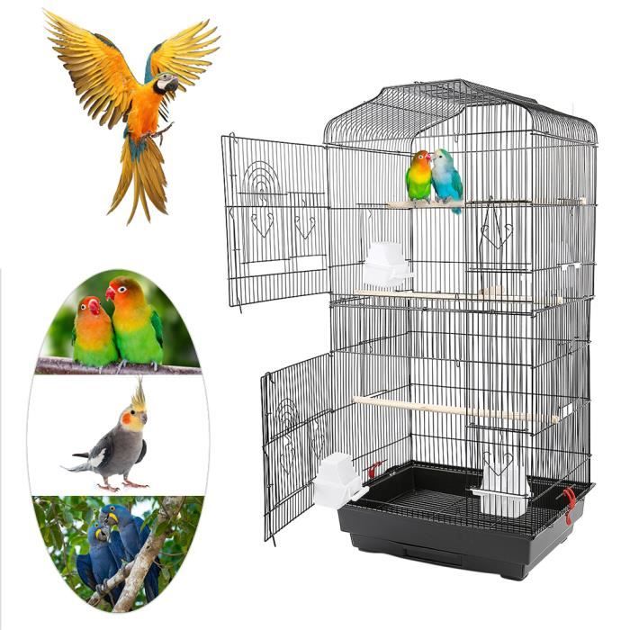 Voliere - cage à oiseaux en fil de fer belle pratique et facile à nettoyer
