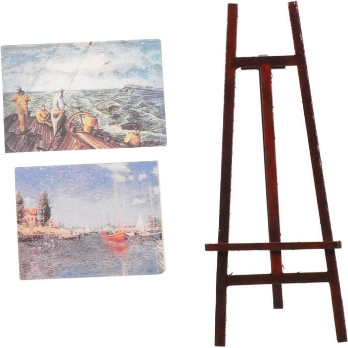 Miniature Maison Poupée Odoria Miniature 1/12 - Accessoire Maison Poupée - Bois - Décoration Détail Réaliste Chevalet Peinture Miniature Maison Poupée Odoria Miniature 1/12 - Accessoire Maison Poupée - Bois - Décoration Détail Réaliste Chevalet Peinture