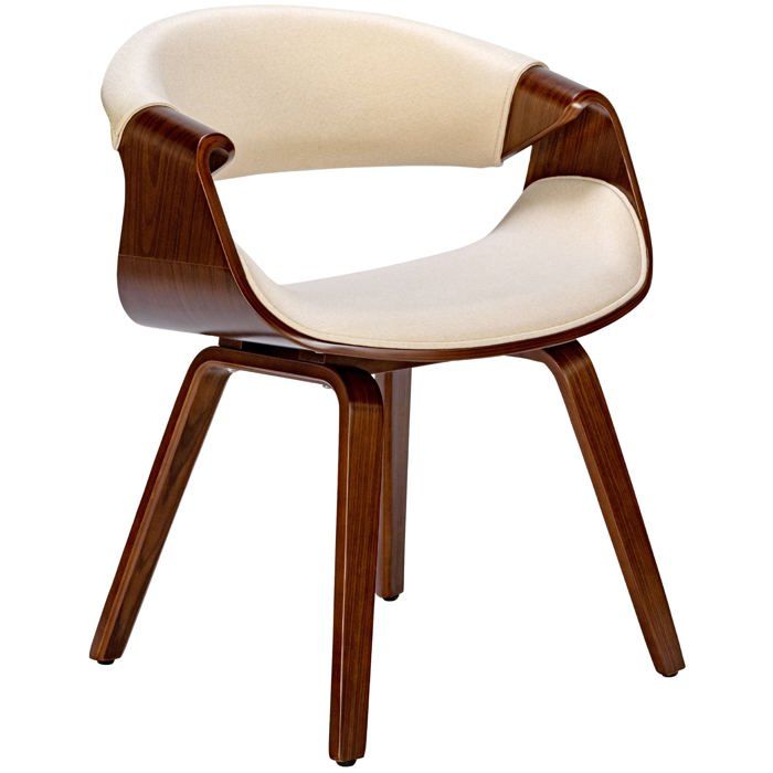 Chaise de salle a manger fauteuil de bureau sans roulette assise en tissu creme pieds en bois FAL10548 Chaise de salle a manger fauteuil de bureau sans roulette assise en tissu creme pieds en bois FAL10548
