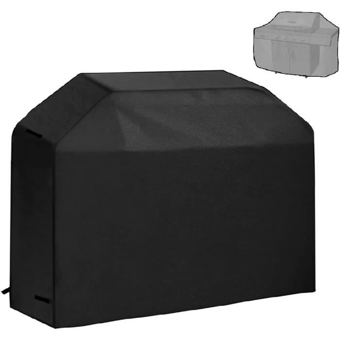 Housse De Protection Barbecue Rectangulaire • Imperméable 600D • 76x66x109cm • Sangles Velcro Et Cordon