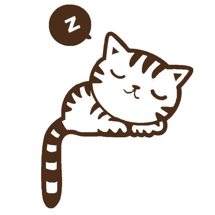 Sticker Lot De 2 Pieces Decoration Murale Chat Qui Dort Pour Interrupteur 14x10 Cm Marron Chat003 Cdiscount Maison