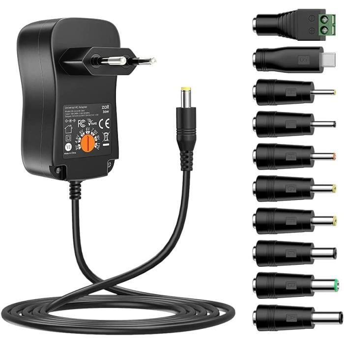 Adaptateur secteur outup 9V / 1.0 A, power supply chargeur