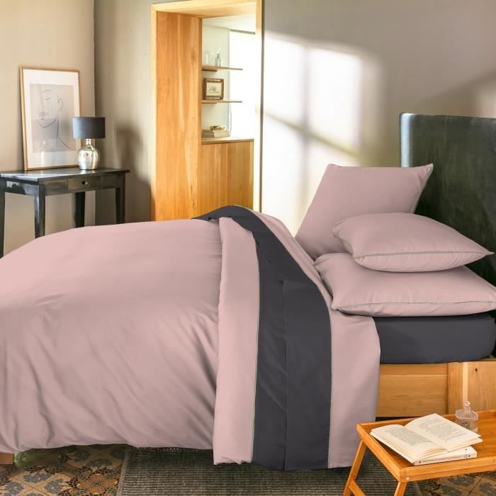 Parure De Lit 100% Coton Percale 80 Fils - Housse Couette 240x260cm + Taies, Blanc, Oeko-Tex - Qualité Supérieure