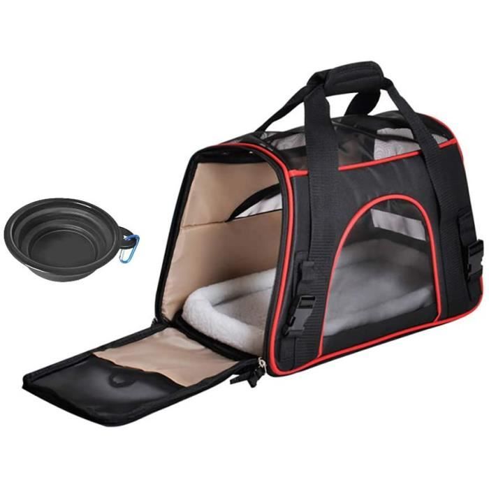 Queta Sac De Transport Chat Chien Extensible Et Autres Animaux De Compagnie Souple Et Pliable Avec Matelas En Peluche A Cdiscount