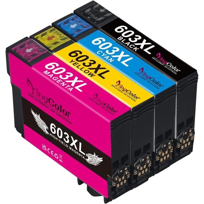 Cartouches D'encre Compatibles Epson 603 XL - Lot 4 Couleurs Pour XP3100, XP4100, Expression Home