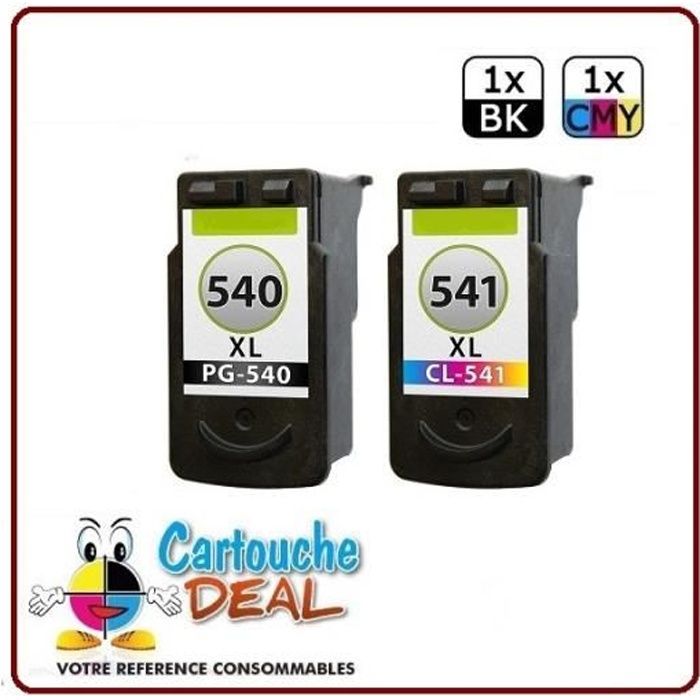 2 cartouches compatibles CANON 540 541 PG-540 CL-541