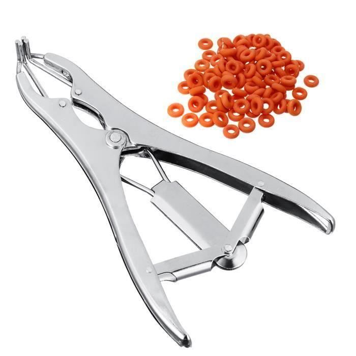 Pince Castration Cochon Mouton chèvre 100pcs Anneau de caoutchouc Bo74466