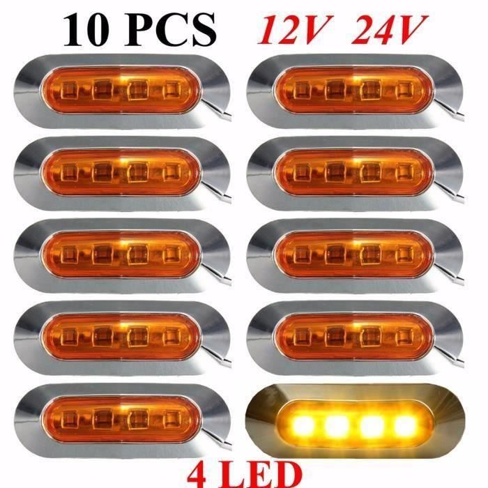 Feu De Gabarit LED Jaune 12V Pour Camping-car Remorque - Étanche, Installation Facile