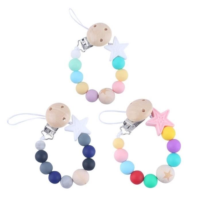 Hean Attache Sucette Bebe Perles Rondes En Silicone Attache Sucette Chaine Bebe Anti Perte Dentition Sucette Chaine Cdiscount Pret A Porter