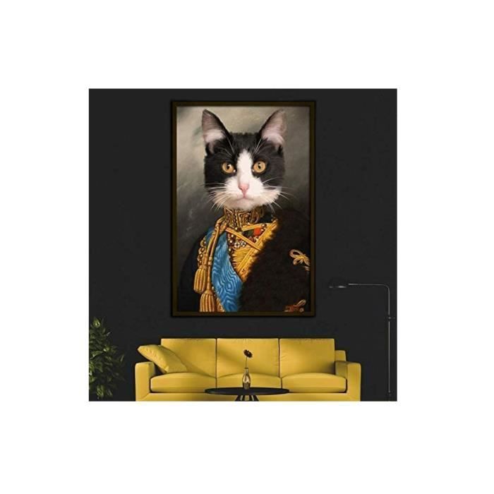 Tableau Toile Vintage Animaux Habillés En Nobles - Impression Haute Définition, 20x30 Cm, Décoration Salon Chic - 6