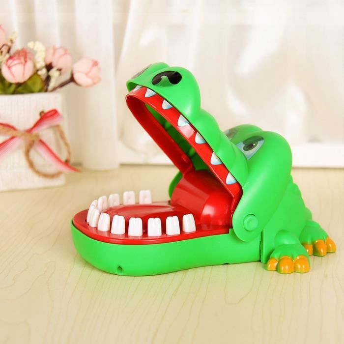 Crocodile Jouet Classique Bouche Dentiste Bite Doigt Famille Jeu