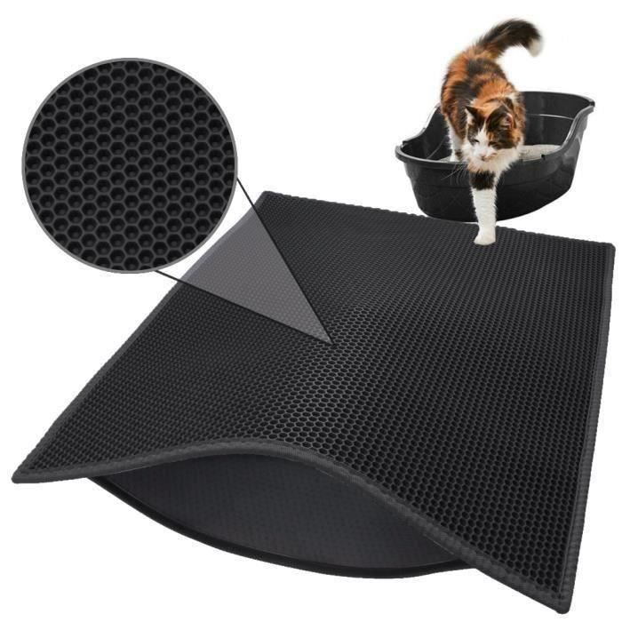 Tapis De Litière Pour Chat En Silicone - Grand Format 120x89 Cm, Imperméable Et Antidérapant