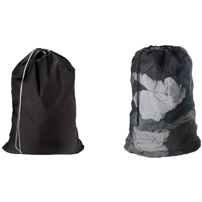 OTraki Lot De 2 Grand Sac à Linge Sale Voyage 60 X 80 Cm Pliable Sac à Linge Sac De Rangement Cordon De Serrage Pour Paniers à Linge Corbeilles à Linge Jouets