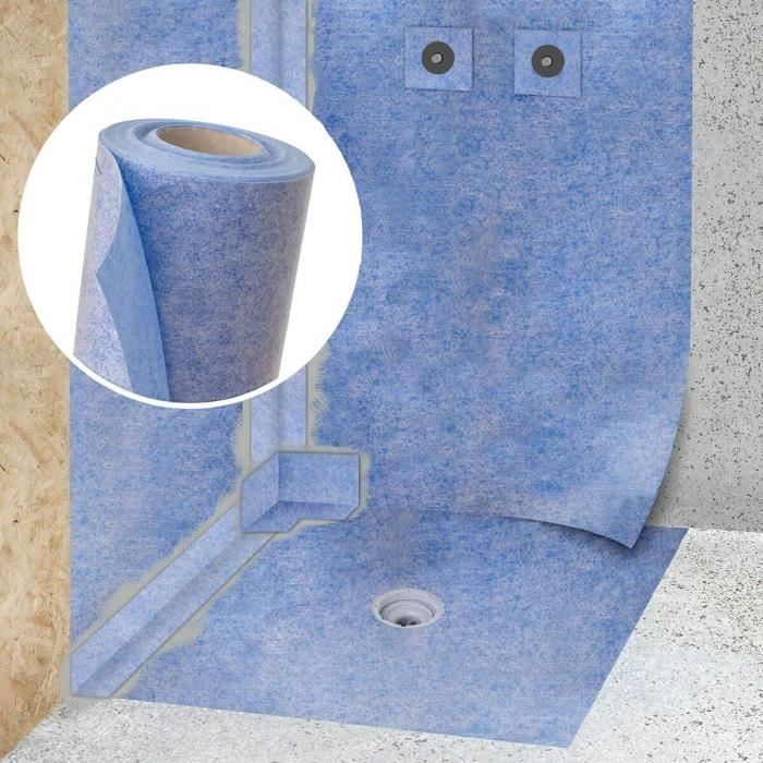 Natte d'étanchéité pour douche à l'italienne 1 mb largeur 100 cm roulon  bleu membrane de protection à l'eau sous carrelage 36 - Cdiscount Bricolage