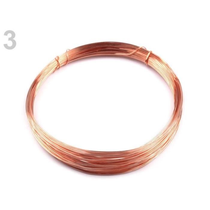 Bobine de 23 mètres Neuf Fil Cuivré 0.3mm Couleur Marron
