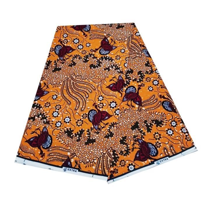 Tissu Coton Africain Wax Imprimé - 1 Yard (36 X 45 Pouces) - Motifs Ankara Haut De Gamme