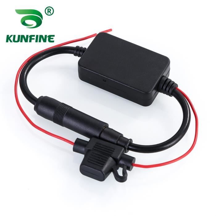 Pumwoy Amplificateur de Signal D'autoradio 12V, Amplificateur de Signal Radio AM/FM, Amplificateur d'antenne d'autoradio Car Antenna Amplificateur pour Audio Stéréo Digital Car Radio