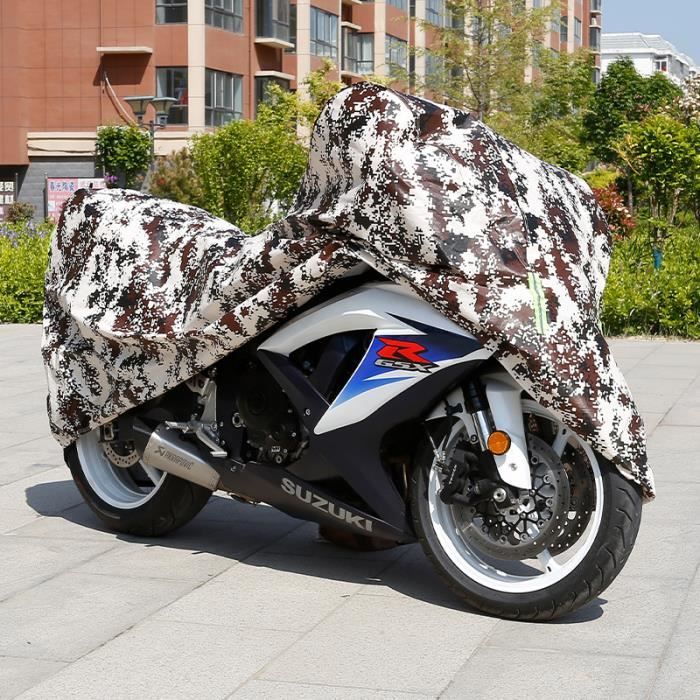 Housse Moto Imperméable Polaire Taille XL – Protection Premium Pour Suzuki RV 125 Van Van Et Scooters – 246 X 105 X 127 Cm, Grise