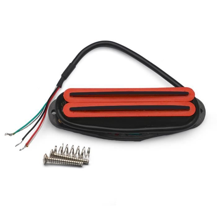 Alnicov Micro Humbucker Double Rail Hot Rail – Pour Guitare TL Strat Squier Tele, Noir, Son Puissant Anti-Bruit