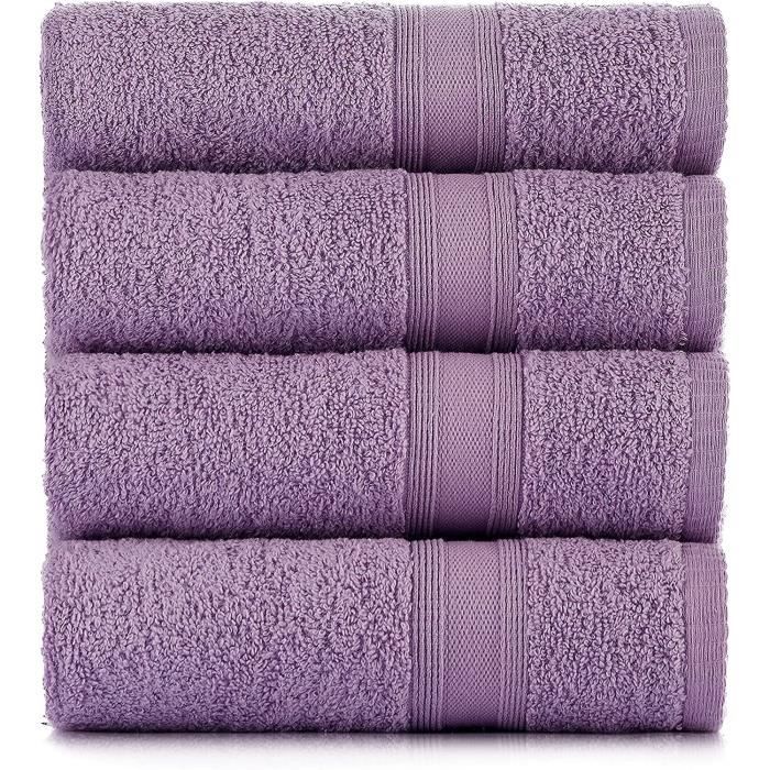 Lot De 10 Serviettes De Bain 100% Coton 50x90 Cm - Douces Et Absorbantes, Couleur Sable, Certifiées Oeko-Tex