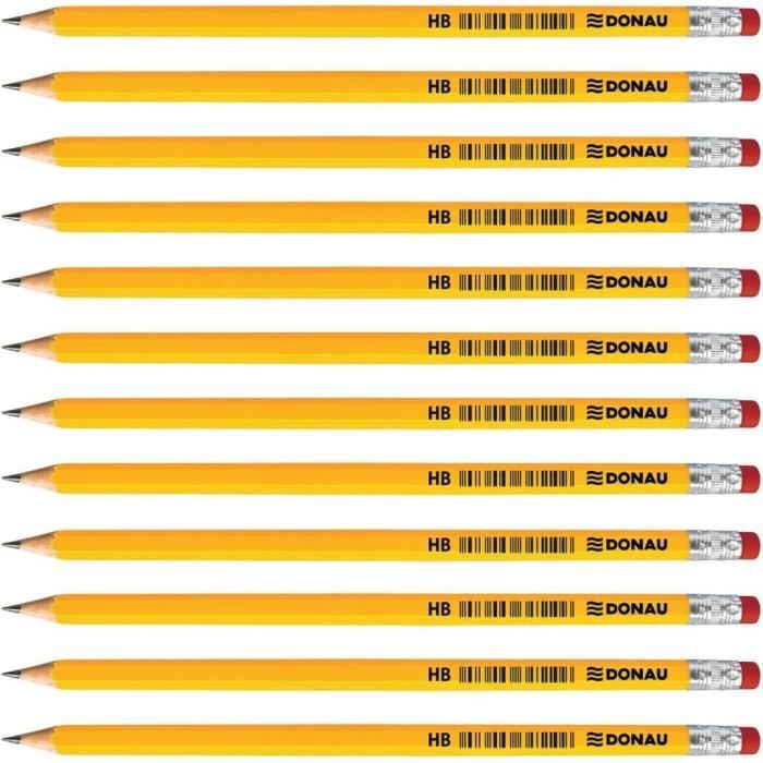 Crayons HB Personnages – Lot De 12, Princesse, Spiderman, Stitch, Avec Gommes – Cadeau Fête, École, Bureau