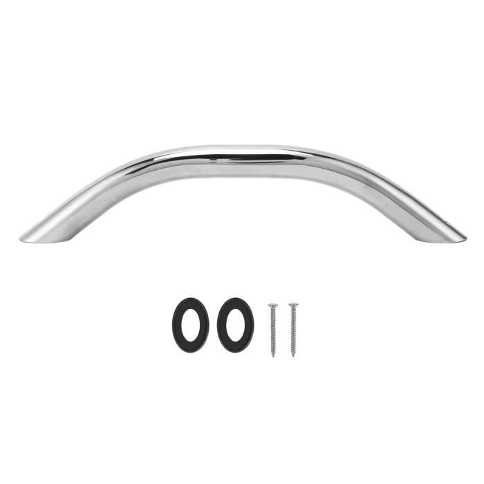 Main Courante Bateau Inox 304 Polie – 15,7 Po (400 Mm), Tube 7/8″ – Pour Pont, Salle De Bain, Escalier