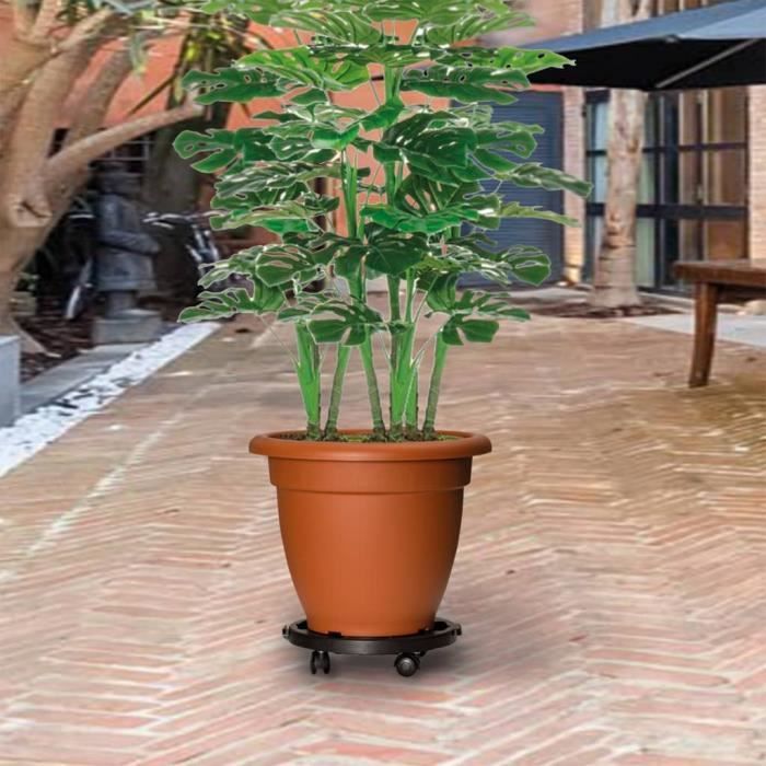 Roulettes Pour Pots De Fleurs - Lot De 2, Diamètre 30 Cm - Support Mobile Pour Plantes D'intérieur Et D'extérieur